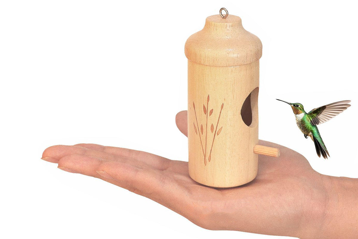 3PCS Hummingbird House Wooden Bird Houses For Outside Hanging Decor