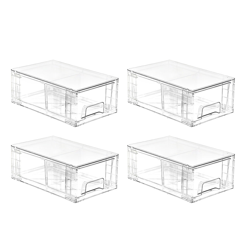 Stackable Clear Makeup Organizer Drawer for Skincare Storage