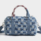 Stitch Inspired Patchwork Crossbody Tote Bag Denim Handbag