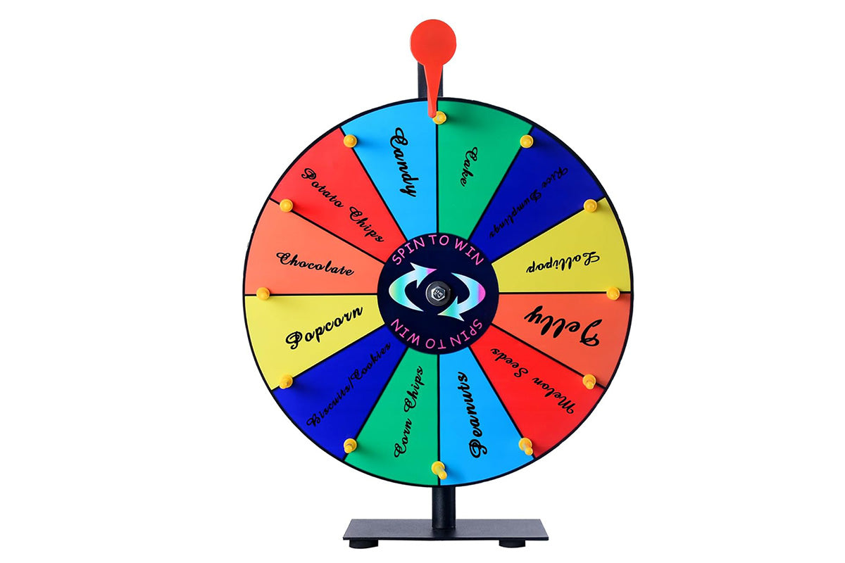 30cm Prizes Spinner With Stand Tabletop Prize Wheel For Game Carnival