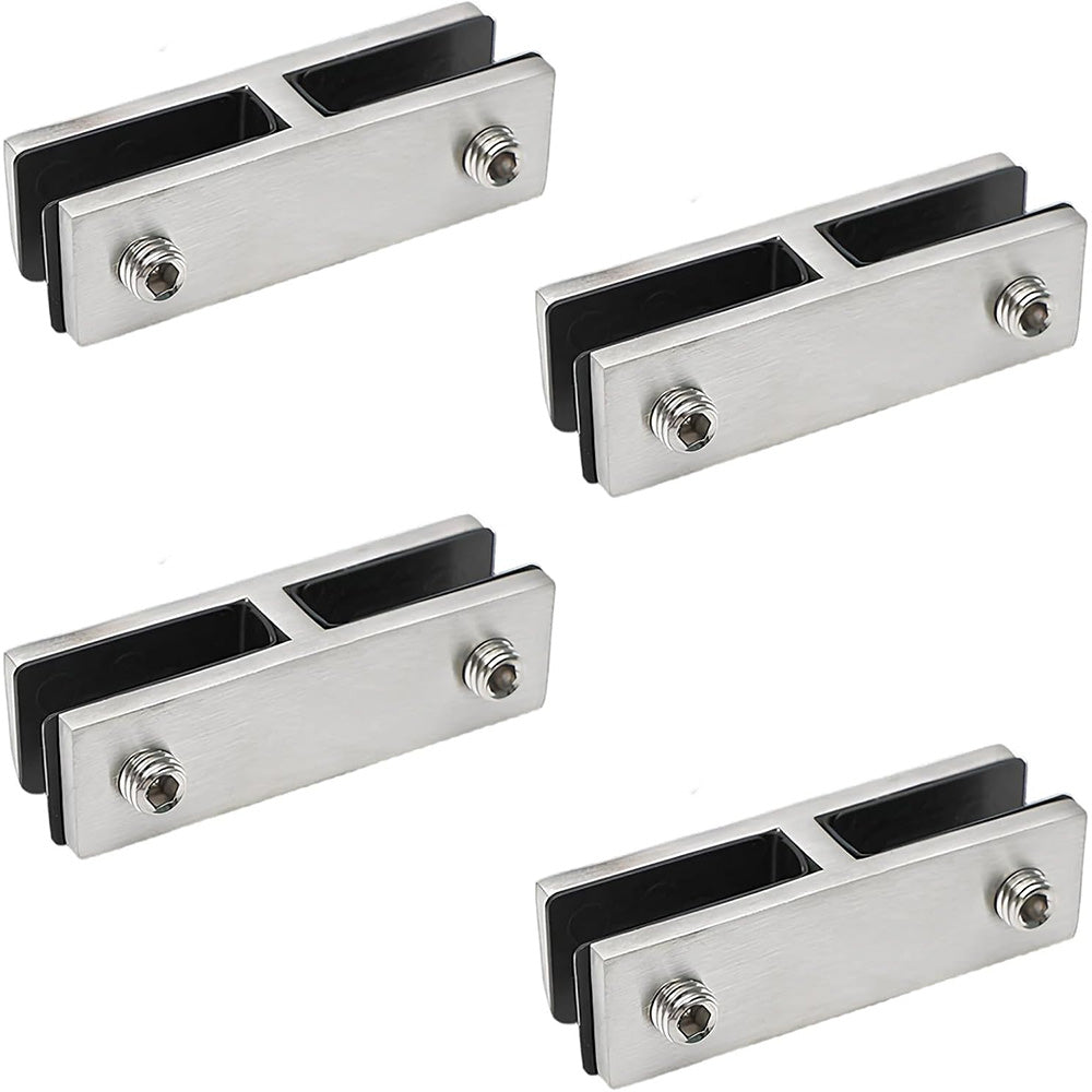 304 Stainless Steel Pool Fence Glass Clamp for 10 to 12mm Panels-Silver