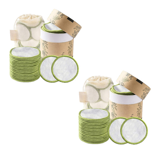 40Pcs Reusable Makeup Remover Pads with a Mesh Bag and Storage Box