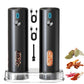 2 Pack Rechargeable Electric Salt Pepper Grinders with 5 Coarseness Levels