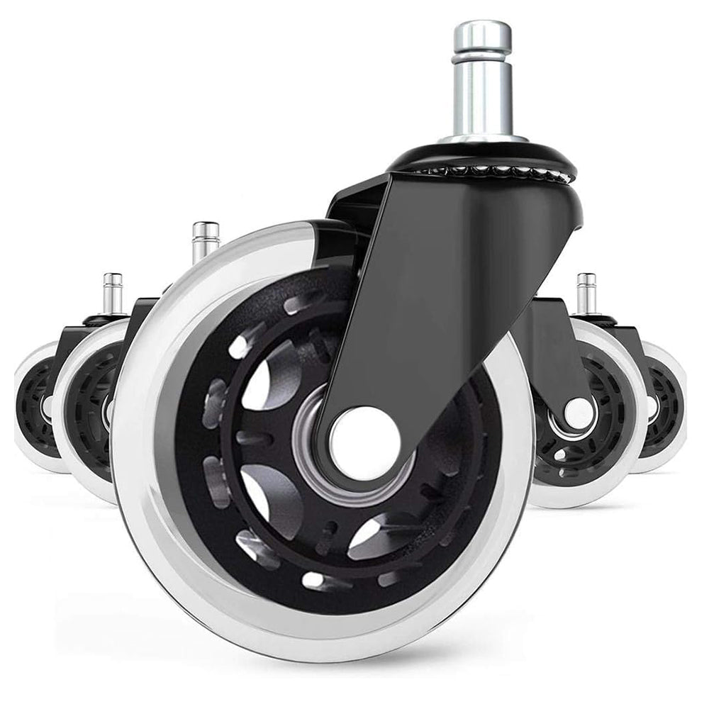 5Pcs 3 Inch Office Chair Caster Replacement Rolling Caster Grip Ring Universal Swivel Wheel