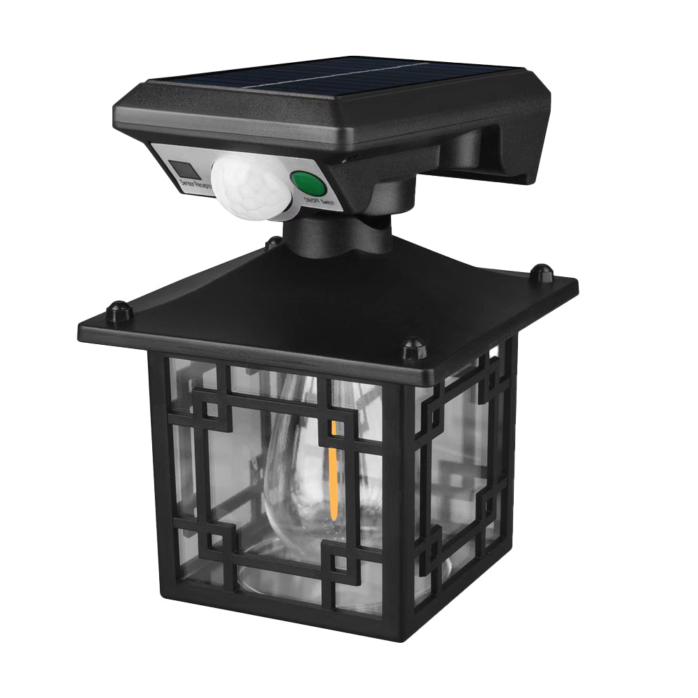 LED Motion Sensor Solar Outdoor Wall Light with 3 Modes