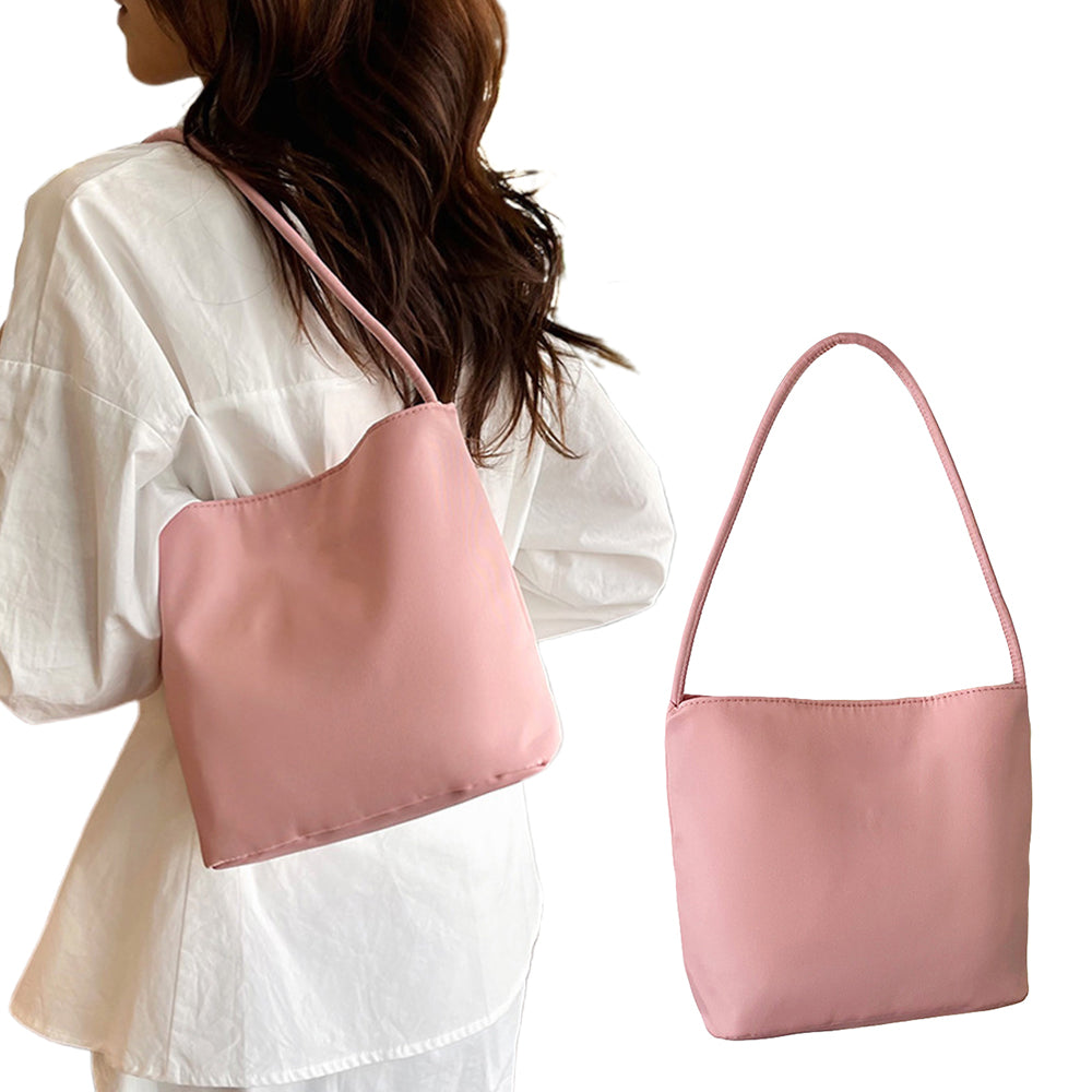 Nylon Bucket Bag Casual Lightweight Handbag Shoulder Tote for Women