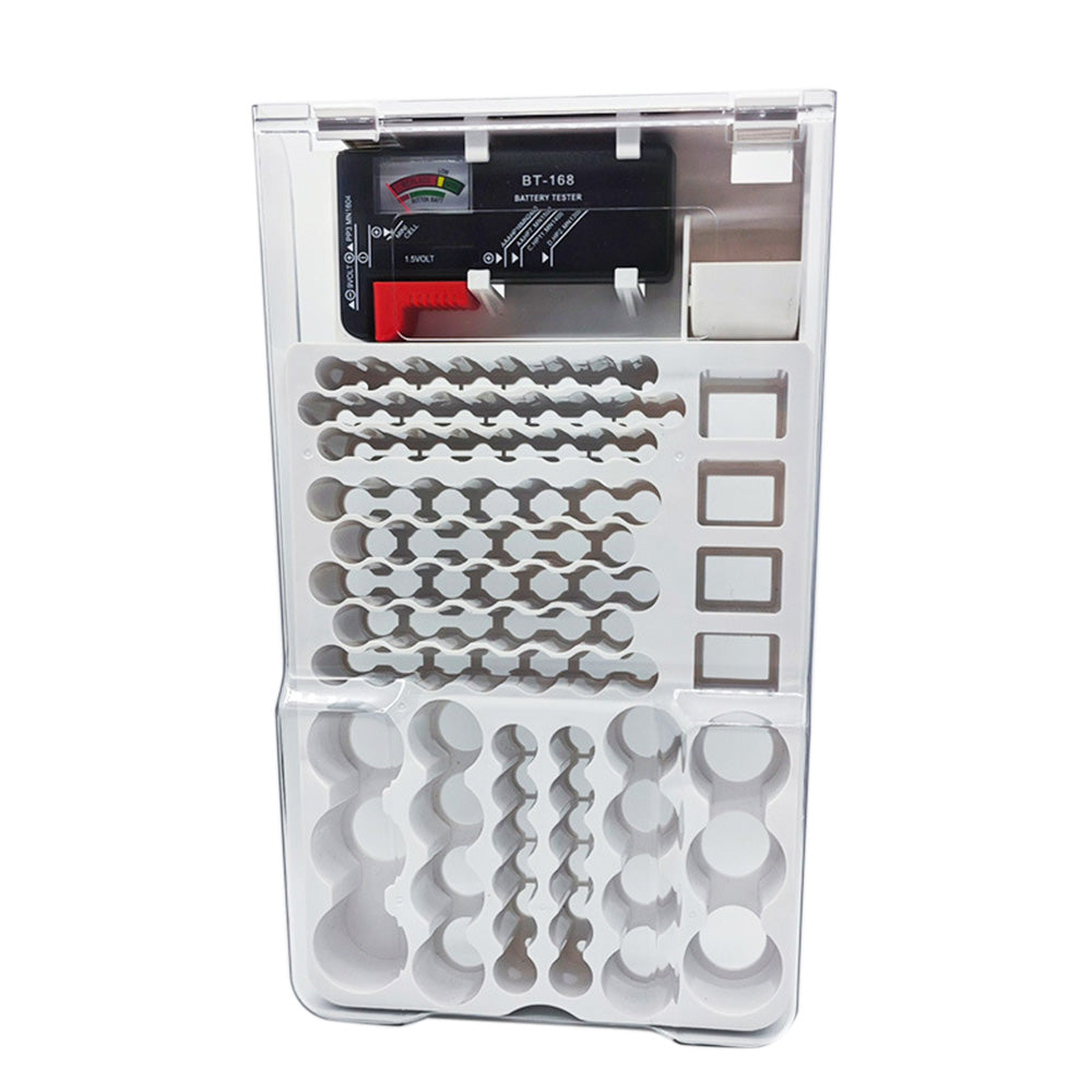 93 Slot Battery Organizer Case with Tester Storage Box for Home Use
