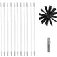 Chimney Cleaning Brush Kit for Fireplace and Flue with Extendable Rods