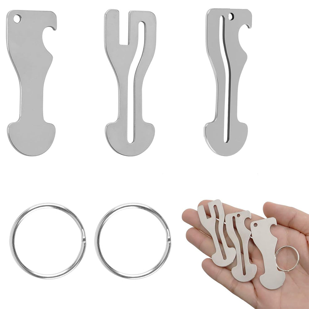 6Pcs Shopping Trolley Key Adaptable Versatile Keychain as Bottle Opener