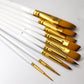 15Pcs Artist Watercolour Oil Paint Brushes Set with Sponge and Scraper