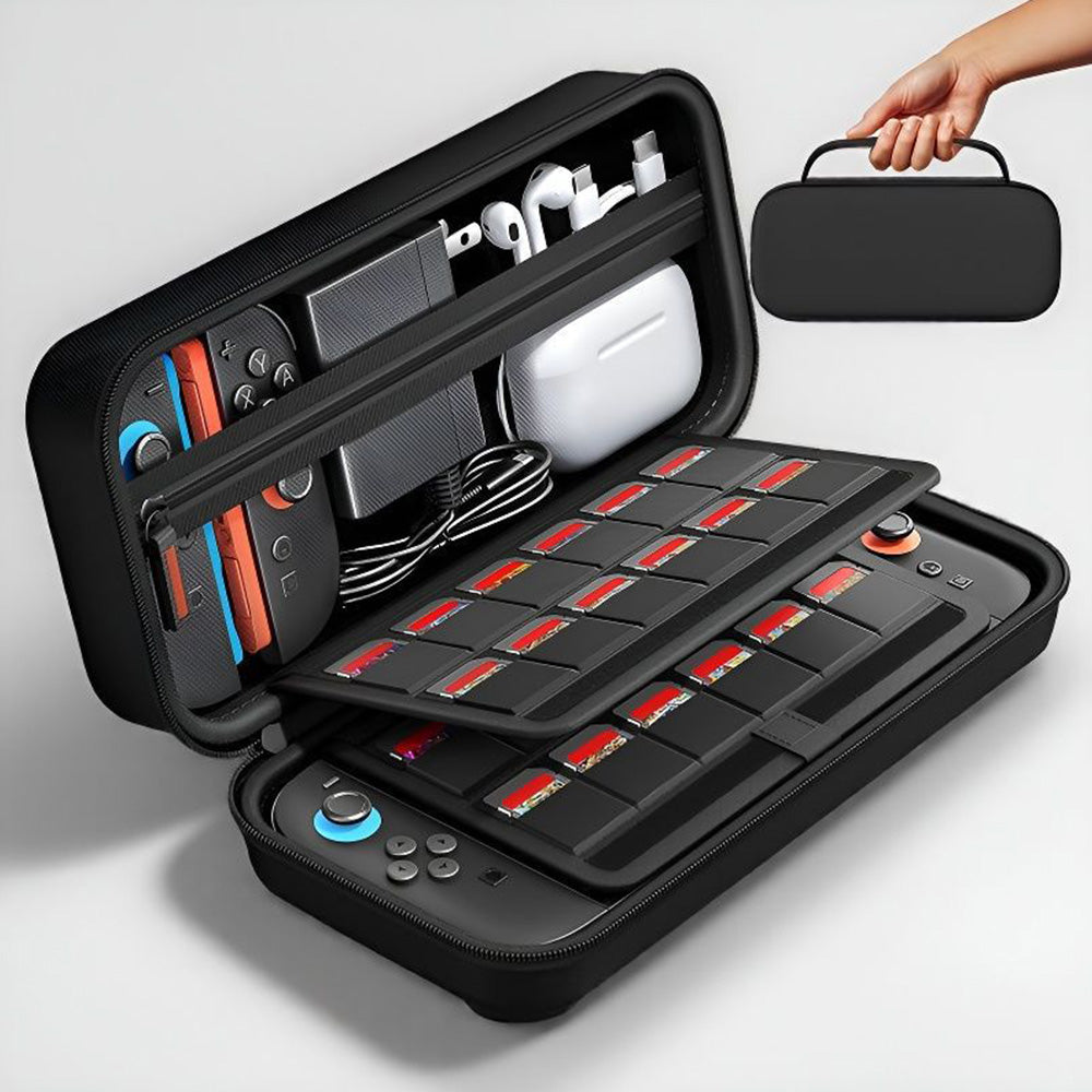 Protective Hard Shell Carrying Case With 24 Game Card Slots For Switch 2