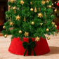 Christmas Tree Collar with Bow Holiday Tree Decor for Tree Stand and Wire Cover-Red