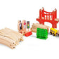 Wooden Train Set Wooden Tracks Expandable Changeable for 6 Years Old Girls Boys