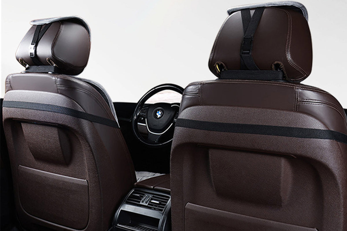 Single Winter Short Plush Auto Seat Cushion and Backrest Cover