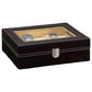 6/10/12 Grids PU Leather Watch Box Organizer Display Case with Lock