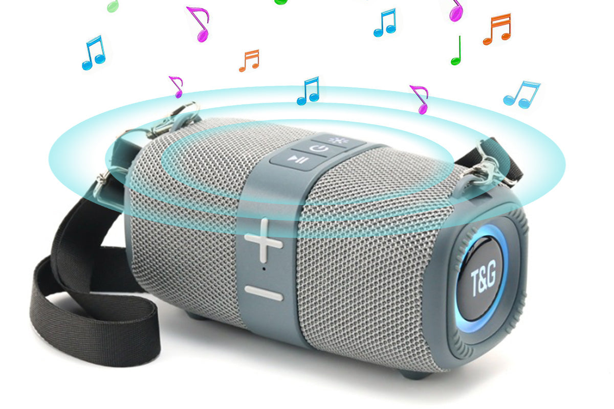 Portable Bluetooth Speaker, Portable Speaker, Bluetooth Speakers Wireless, LED Light Speaker Speakers Wireless Speaker with TF AUX FM for Shower Pool Party