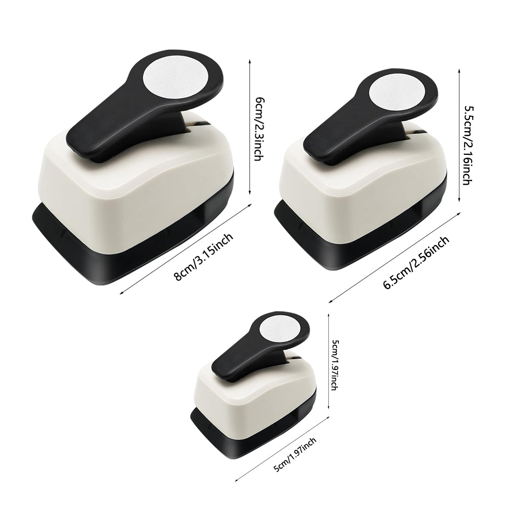 3Pcs Circle Punch Set Circle Cutter Hole Punch for Arts Cardmaking Craft Scrapbooking