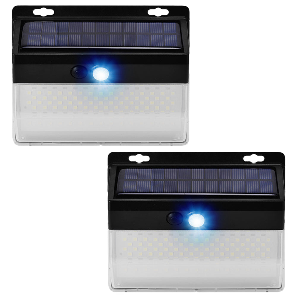 2Pcs Solar Power 260 LED Lights Motion Sensor Outdoor Security Wall Lamp