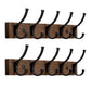 2X Wall Mounted Wooden Coat and Hat Rack 42 cm Rustic Style for Entryway Bedroom