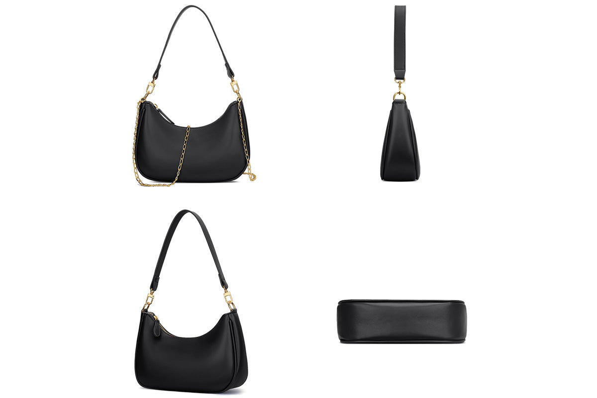 Shoulder Bag With Both Chain And Strap Design Underarm Purse Handbag For Women