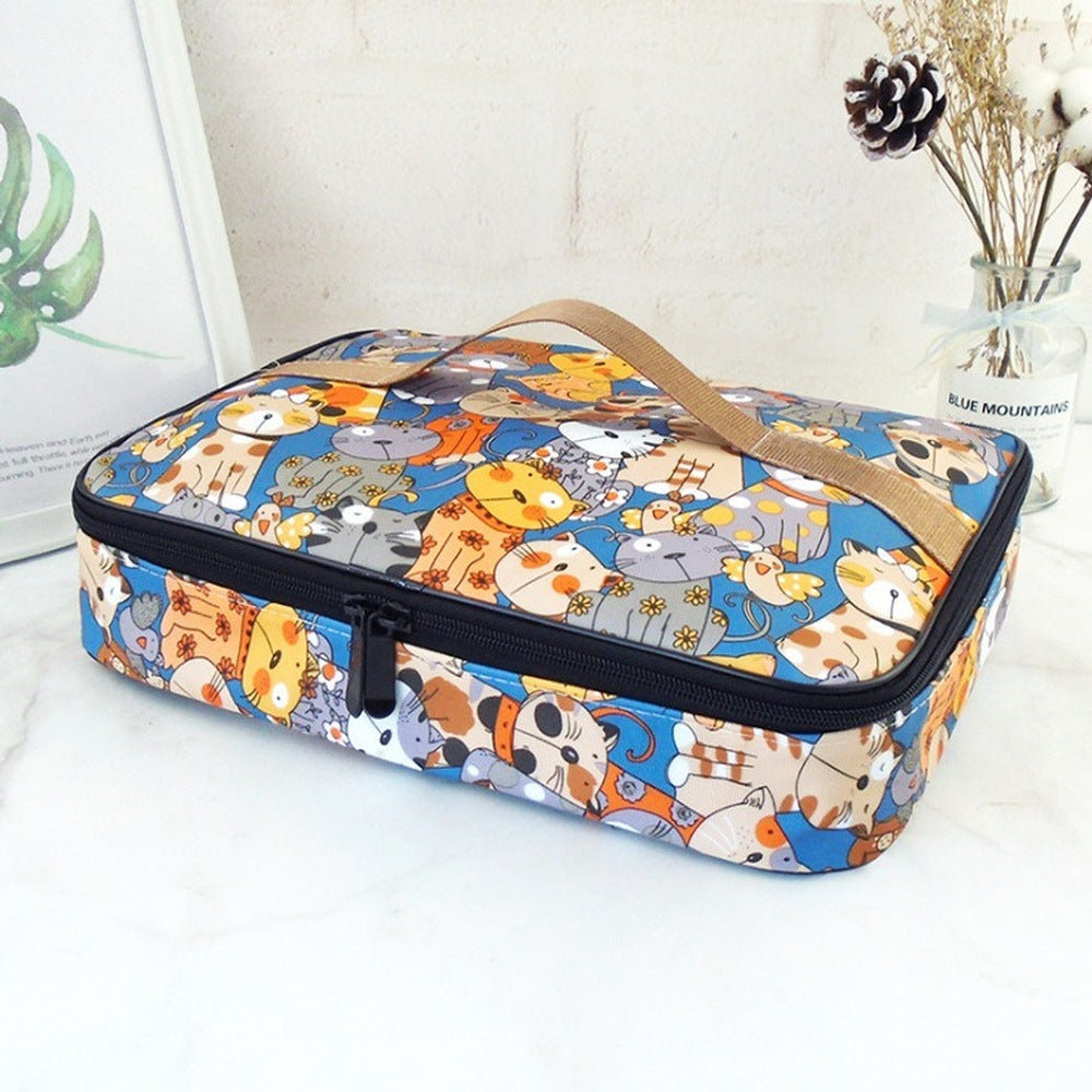 Flat Rectangle Lunch Box Bag Insulated Thermal Food