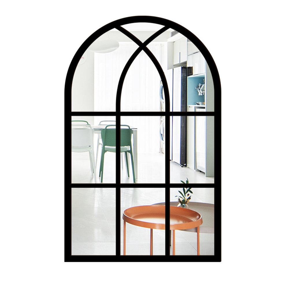 Self-adhesive Rectangular Acrylic Wall Mirror Window Sticker Decals-Arched