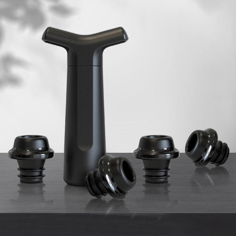 Wine Saver Vacuum Pump with 4 Vacuum Wine Stoppers