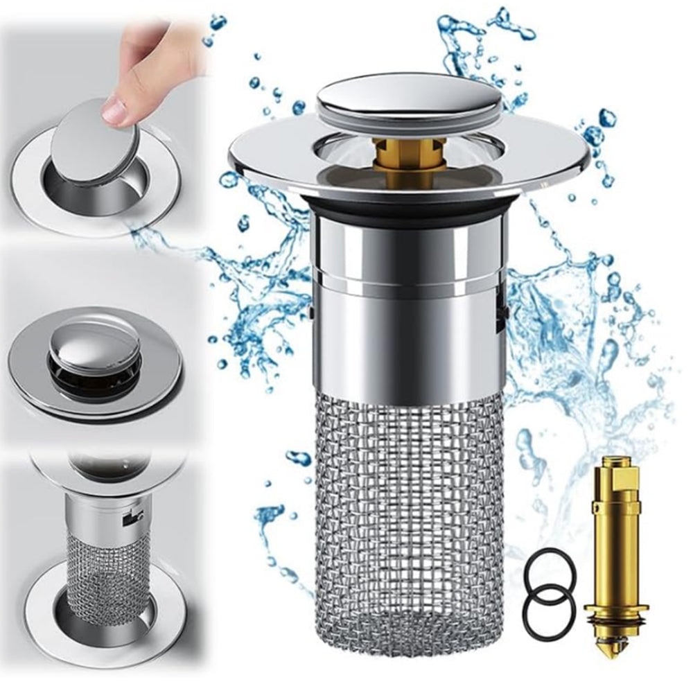4Pcs Universal Bathroom Sink Pop-Up Stopper Drain Filter
