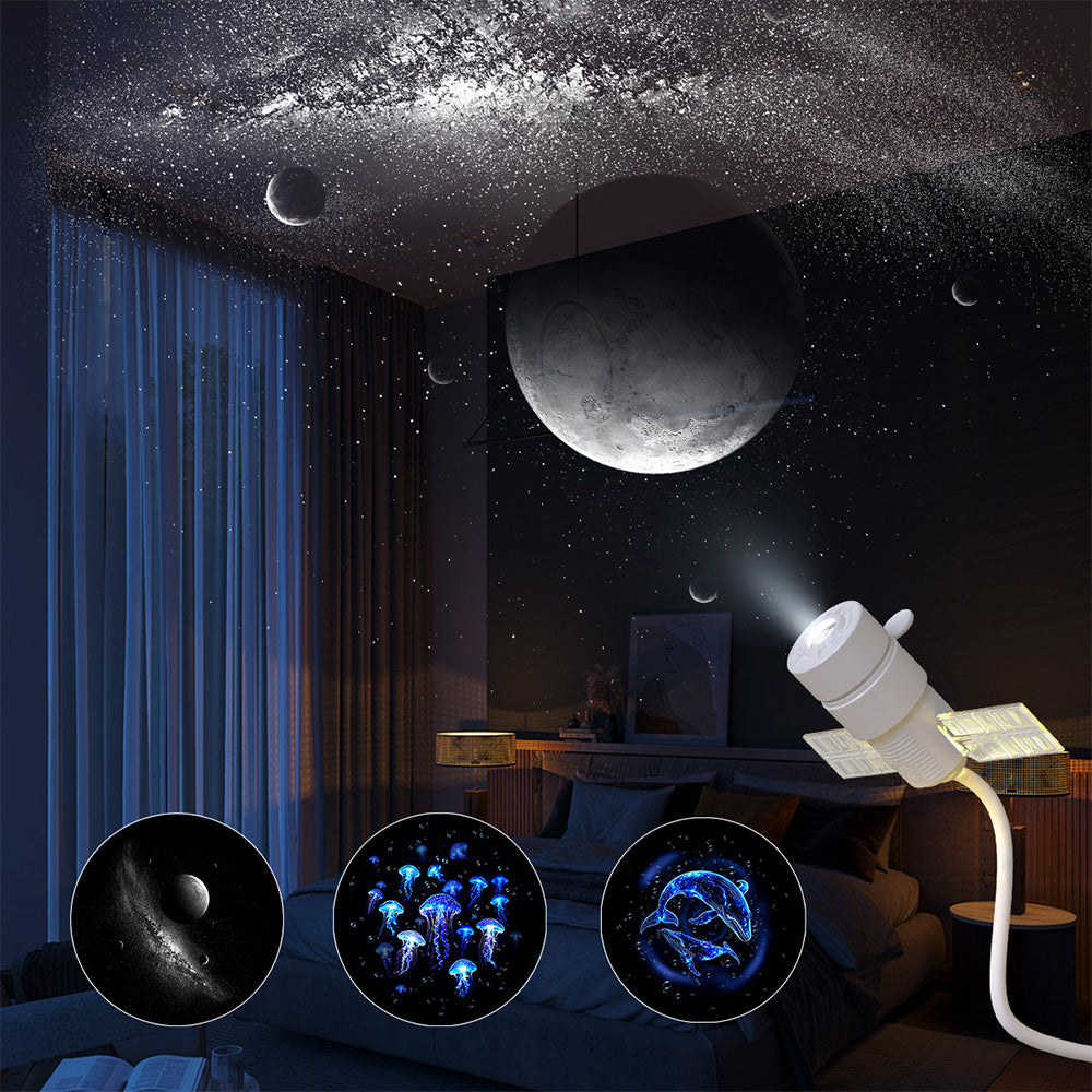 Galaxy Projector Night Light with 3 Modes and Timer Adjustable USB Night Light for Home Car