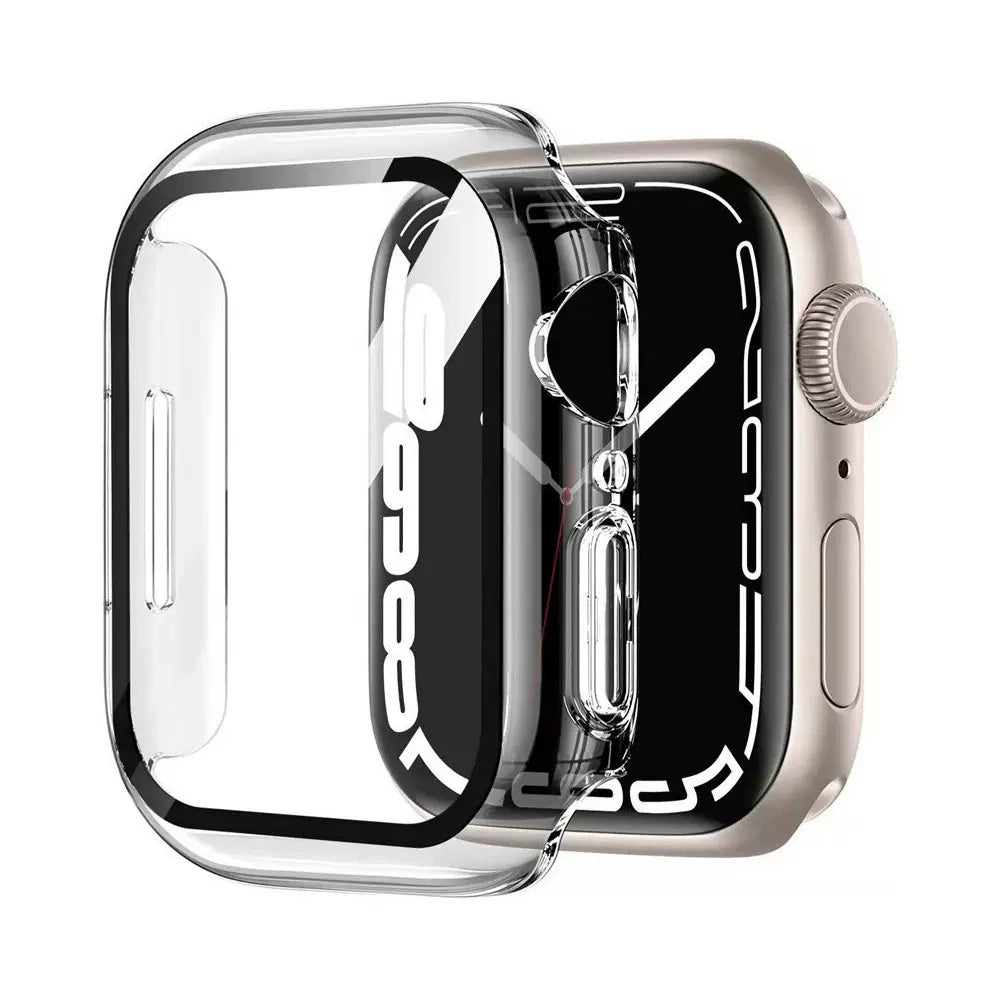 2Pcs Screen Protector Case for Apple Watch Series 10 42mm 46mm-Black