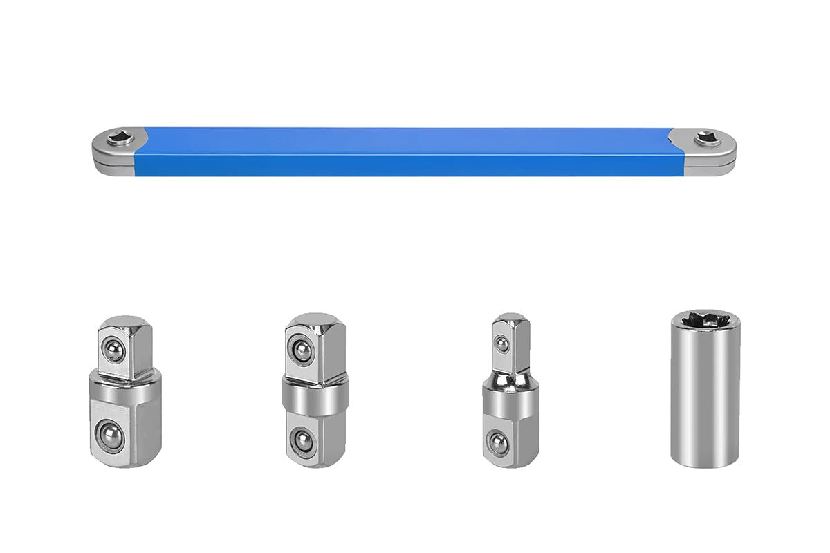 Offset Extension Wrench Impact Spanner Wrench with Square Drive Adapters for Car