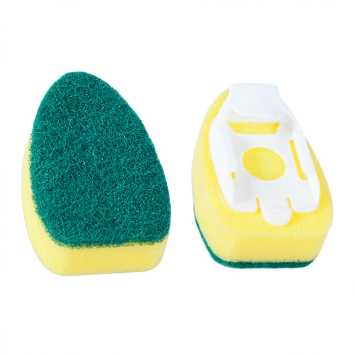 5Pcs Kitchen Soap Dispenser Sponge Brush with Handle Set-1 Handle+5 Sponge