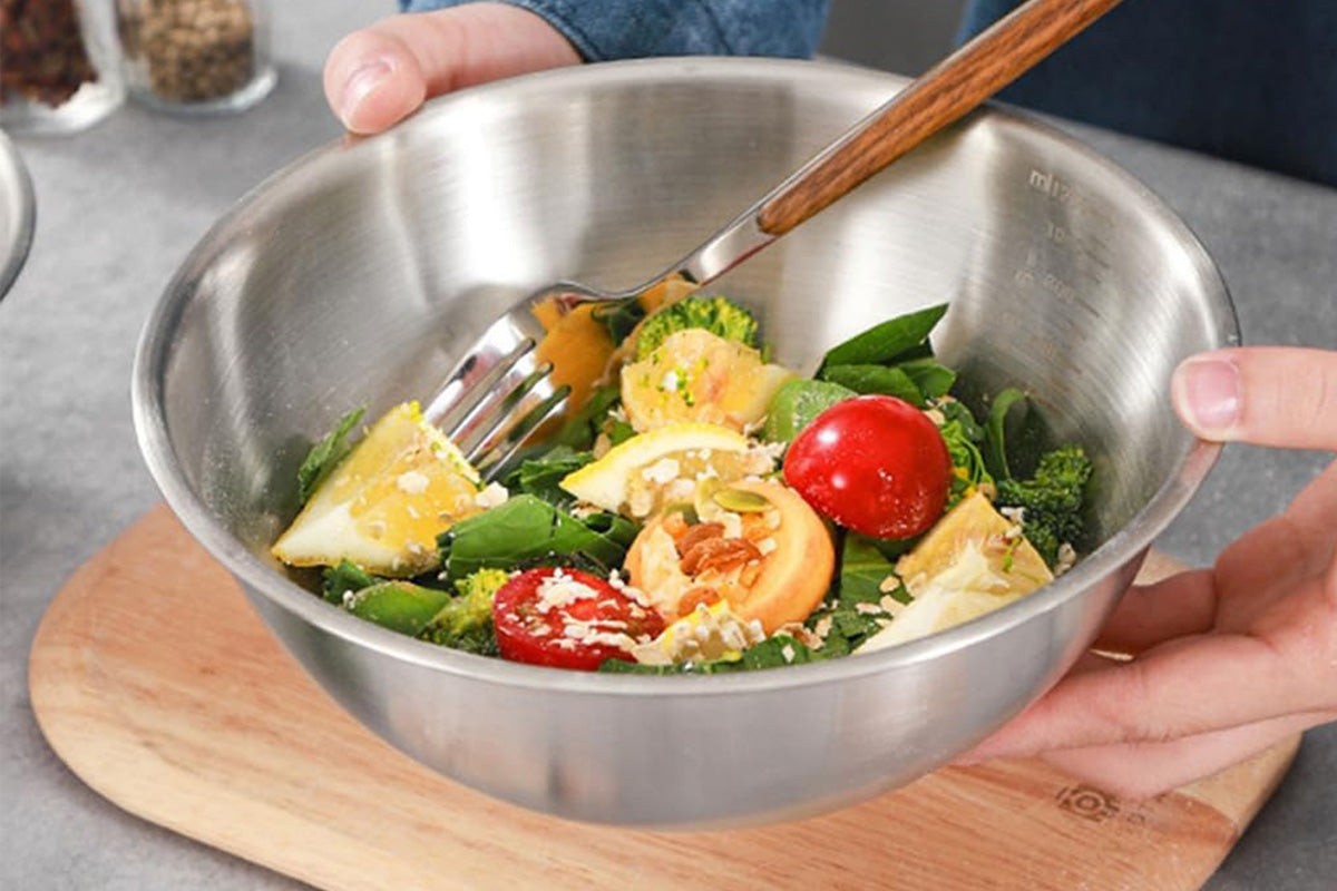 5Pcs Stainless Steel Mixing Bowls Set for Kitchen Baking and Meal Prep