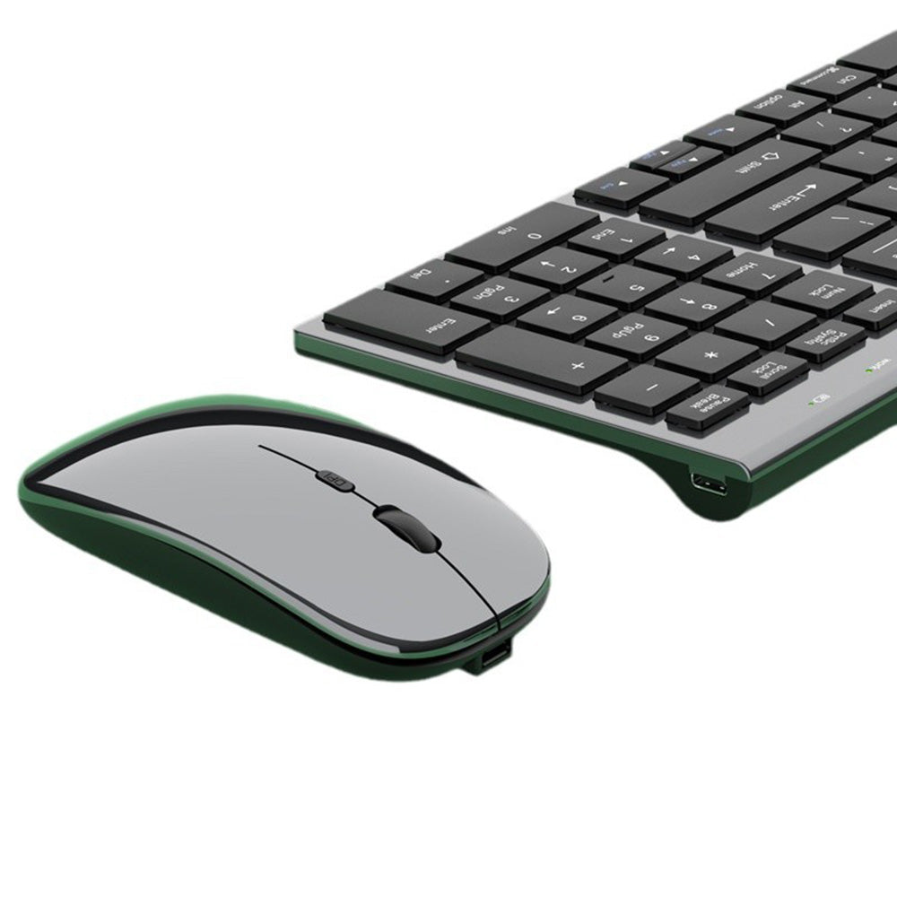 Wireless Keyboard and Mouse Set Triple Modes Bluetooth  Rechargeable For Tablet PC