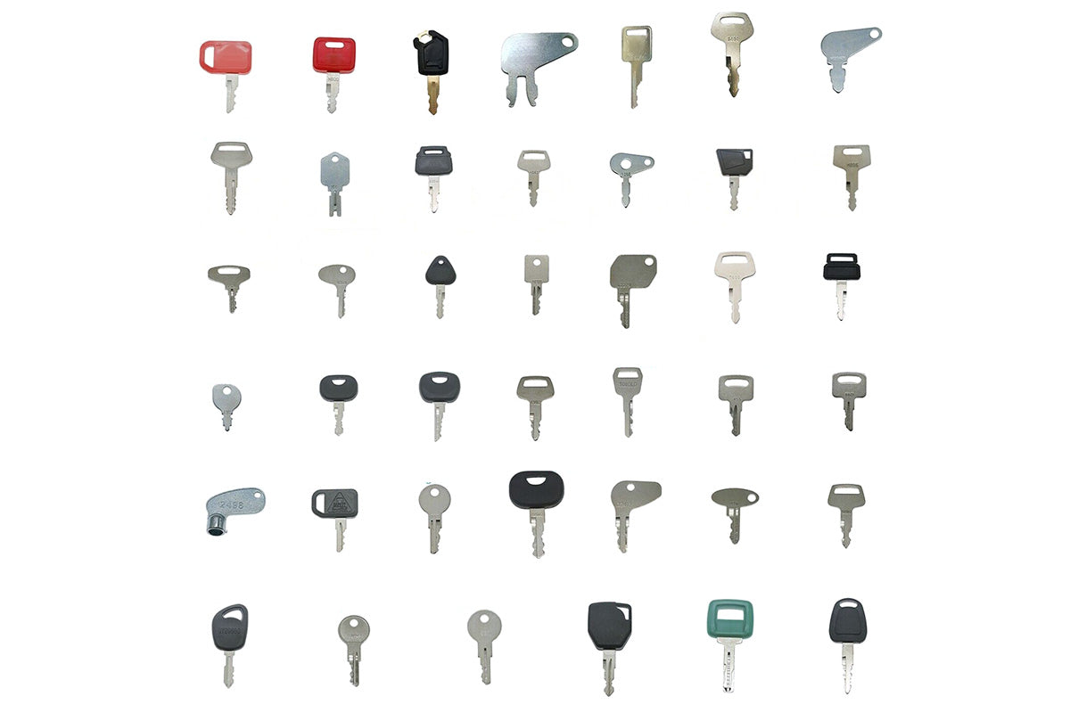 41Pcs Heavy Equipment Master Keys for John Deere Caterpillar Toyota Volvo JCB
