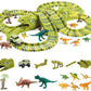 Dinosaur Track Toys Dinosaur Race Car Track DIY Puzzle Building Set