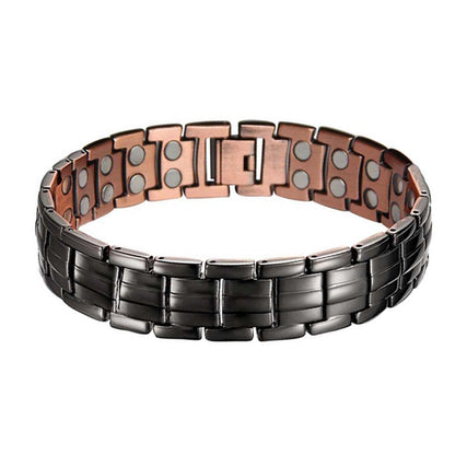 Pure Copper Bracelet with Double-Row Strong Adsorbable Iron