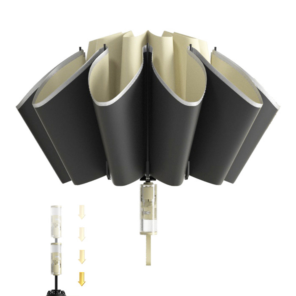 Easy Close Inverted Umbrella Compact Automatic Umbrella with Reflective Stripe
