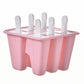 6 Cavity Ice Cream Mould Block Popsicle Molds Ice Lolly Mold With Sticks