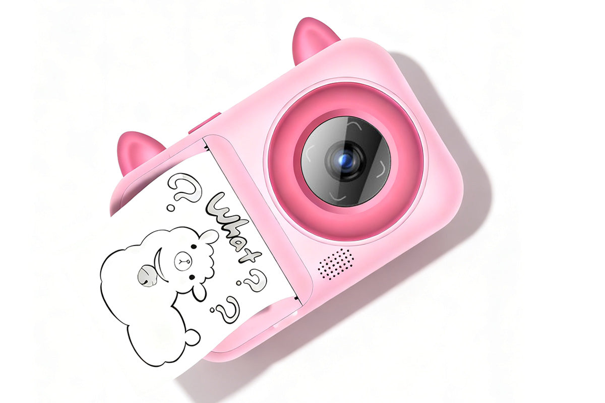 Toy Camera 1080P Instant Digital Print Camera with 1 Roll Printing Paper