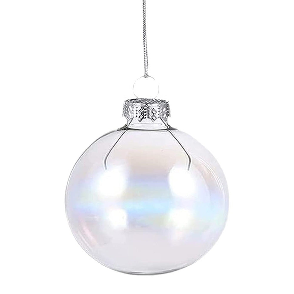 12 Clear 8cm PET Fillable Shatter Resistant Christmas Ornament Balls