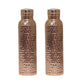 2Pcs 620ml Hammered Drink Bottle for Health