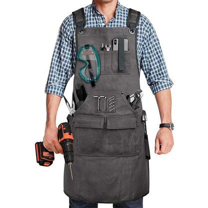 Woodworking Apron for Men Canvas Welder Aprons with Multi-Tool Pockets