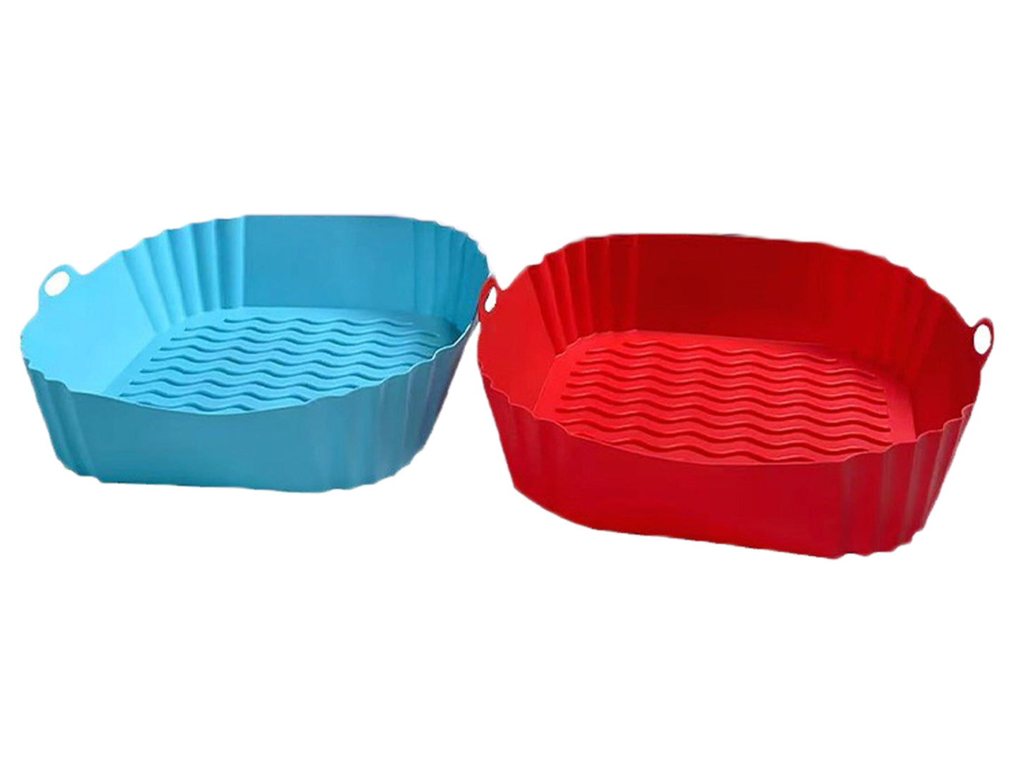 2pcs Square Silicone Air Fryer Liners Reusable Air Fryer Pot Air Fryer Inserts