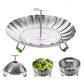2Pcs Removable Handle Stainless Steel Folding Steamer Tray