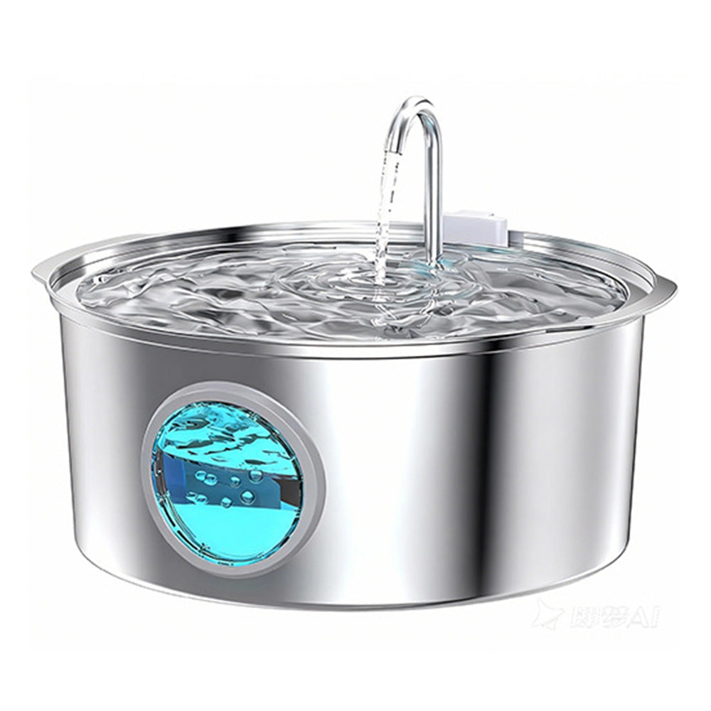 7L Stainless Steel Automatic Pet Water Fountain for Cats and Dogs
