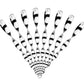 6Pcs Hanging Bird Repellent Reflective Scare Rods Spiral Deterrent Control Device Lot