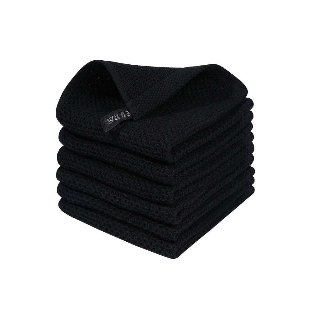 6Pcs Cotton Waffle Weave Kitchen Dish Cloths Ultra Soft Absorbent Dish Towels