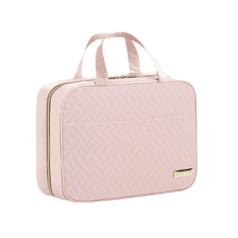 Travel Toiletry Bag with Waterproof Compartments and Hanging Hook