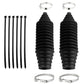 12 Pcs Universal Steering Rack Boot Kit Tie Rod Dust Cover with Clips and Cable Ties